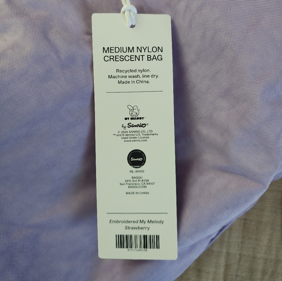 BAGGU Medium Nylon Crescent Bag My Melody - Picture 4 of 4